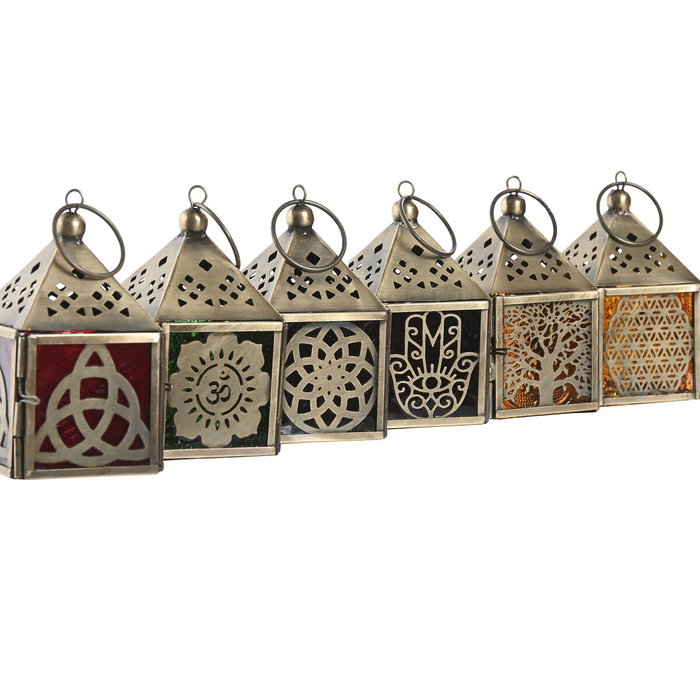 DKD Home Decor Farola Metal Hamsa Árbol de la Vida y Tribeca Mandala Surtido de 6 Unidades DKD Home Decor Farola Metal Hamsa Árbol de la Vida y Tribeca Mandala Surtido de 6 Unidades