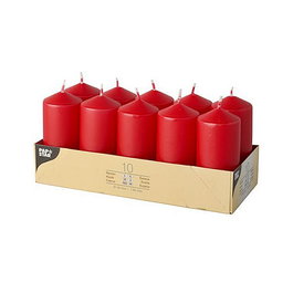 PAPSTAR Vela Stumpenkerzen 9 cm rojo