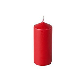 PAPSTAR Velas de cilindro rojas de 9 cm