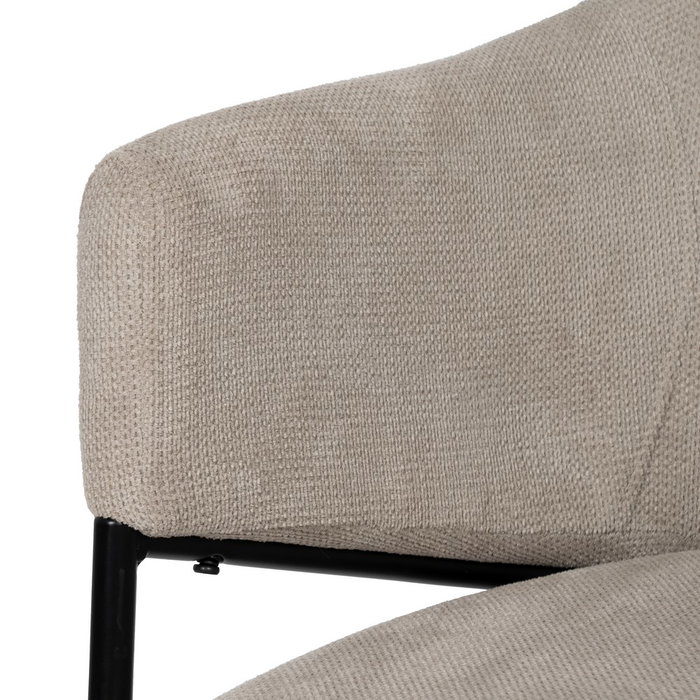 Silla Beige Tejido-Metal 54 X 60 X 78 cm (Set de 2)