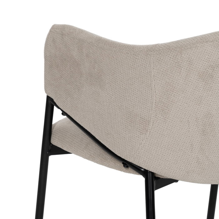 Silla Beige Tejido-Metal 54 X 60 X 78 cm (Set de 2)