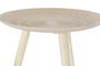 DKD Home Decor Mesita Auxiliar Oriental Beige Blanco MDF Abeto 44 x 45 x 44 cm
