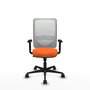 PIQUERAS Y CRESPO Silla de oficina Zulema Naranja y Blanco