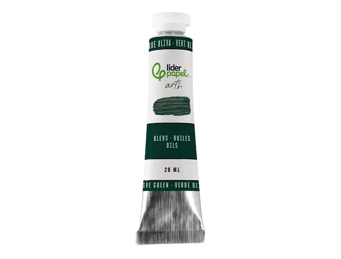 Liderpapel Pintura al Óleo Tubo de Aluminio 20 ml Color Verde Oliva