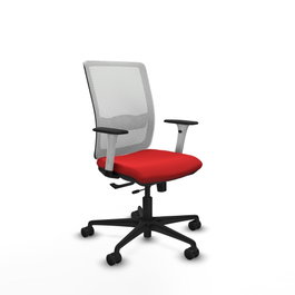 PIQUERAS Y CRESPO Silla de oficina Haches Rojo y Blanco