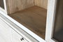 DKD Home Decor Vitrina de Cristal Estilo Romántico con 3 Cajones y 4 Puertas - Color Blanco y Natural - Dimensiones 180 x 45 x 220 cm (Ancho x Fondo x Alto)