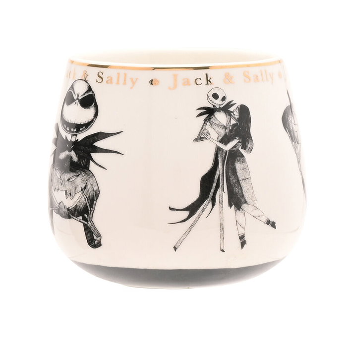 WIDDOP & CO Taza Pesadilla Antes de Navidad Disney en porcelana china con detalles dorados