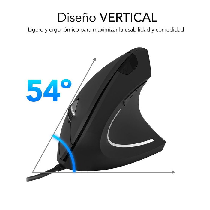 Subblim Glide Vertical Ergo Wired Negro