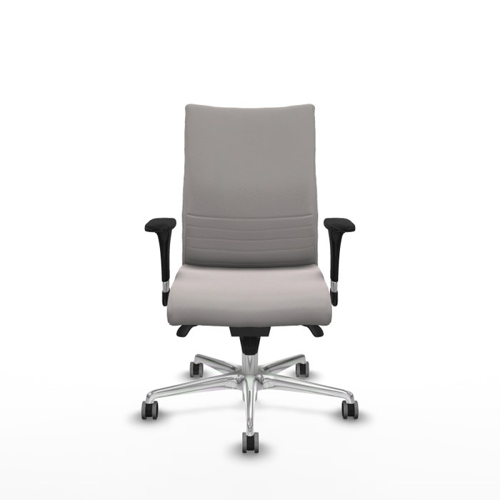 PIQUERAS Y CRESPO Silla Albacete Confidente Blanco Similpiel con Mecanismo Sincro y Base de Aluminio PIQUERAS Y CRESPO Silla Albacete Confidente Blanco Similpiel con Mecanismo Sincro y Base de Aluminio
