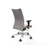PIQUERAS Y CRESPO Silla Albacete Confidente Blanco Similpiel con Mecanismo Sincro y Base de Aluminio