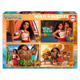 EDUCA Multi Puzzles Vaiana 50-80-100-150 piezas