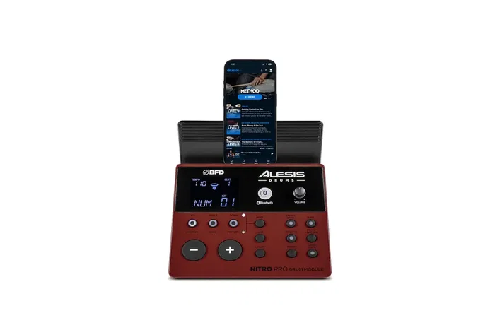 ALESIS NITRO PRO KIT Batería Electrónica de 8 Piezas con Módulo Nitro Pro, Parches de Malla, Bluetooth y 52 Kits de Sonidos