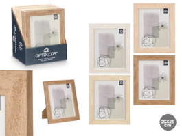 Giftdecor Portafoto Efecto Piedra 25x30 cm Surtido Beige Blanco Crema Marron (Set de 24)