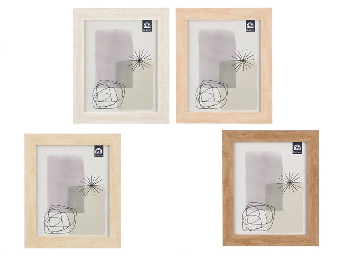 Giftdecor Portafoto Efecto Piedra 25x30 cm Surtido Beige Blanco Crema Marron (Set de 24)