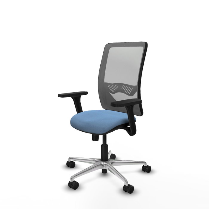 PIQUERAS Y CRESPO Silla de oficina Zulema con mecanismo Sincro, Azul cielo y Gris PIQUERAS Y CRESPO Silla de oficina Zulema con mecanismo Sincro, Azul cielo y Gris