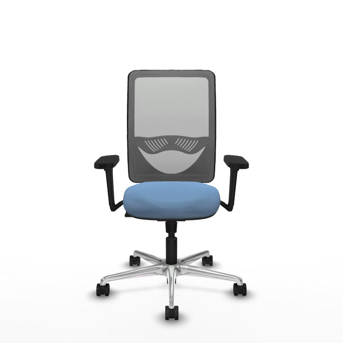 PIQUERAS Y CRESPO Silla de oficina Zulema con mecanismo Sincro, Azul cielo y Gris PIQUERAS Y CRESPO Silla de oficina Zulema con mecanismo Sincro, Azul cielo y Gris