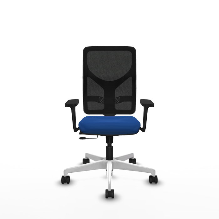 PIQUERAS Y CRESPO Silla de oficina Motilla con mecanismo Sincro/Traslack, Azul y Negro