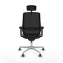 PIQUERAS Y CRESPO Silla de oficina Mardos con mecanismo Sincro/Traslack, Morado y Negro