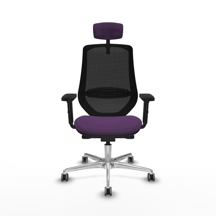 PIQUERAS Y CRESPO Silla de oficina Mardos con mecanismo Sincro/Traslack, Morado y Negro