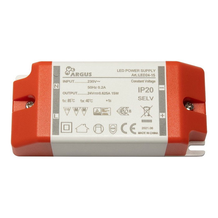 Inter-Tech LED24-15 Transformador LED 15W 24V 625mA IP20