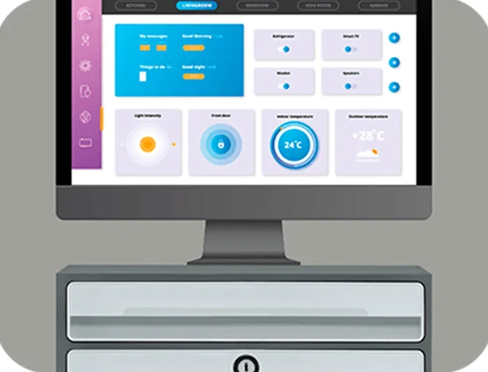 Cep Fichero Cajones Sobremesa Moov Up Reciclado 80% 2 Cajones Color Gris Plástico