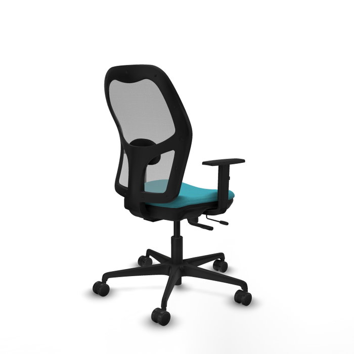PIQUERAS Y CRESPO Silla de oficina Jorquera con mecanismo Sincro/Traslack, Turquesa y Gris
