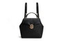 Lucky Bees 1214 Mochila de piel de polivinilo, Negro, 20x10x23 cm
