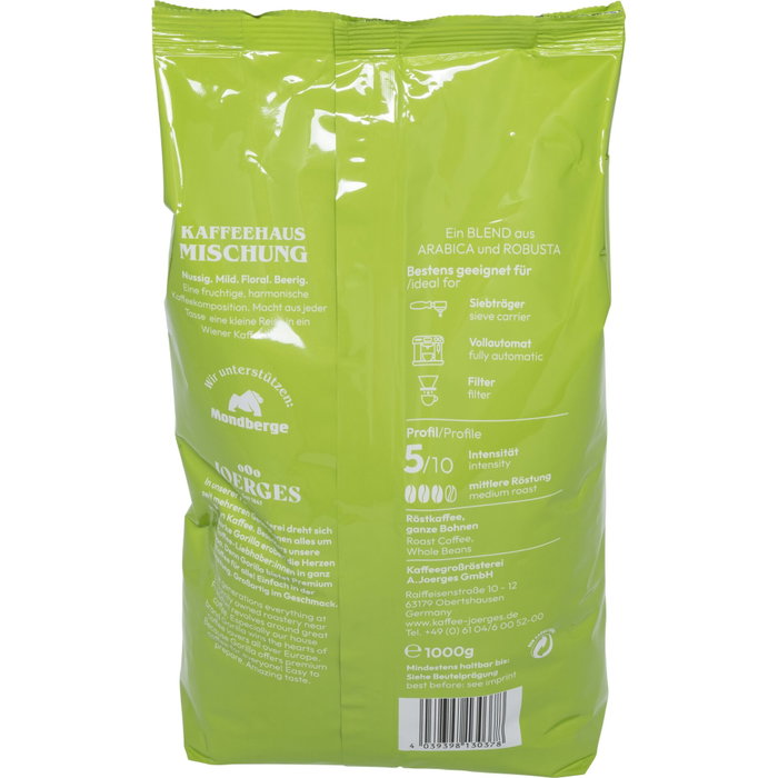 Joerges Gorilla Kaffeehaus-Mischung Café en grano 1 kg Joerges Gorilla Kaffeehaus-Mischung Café en grano 1 kg