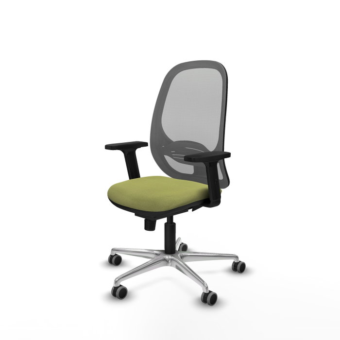 PIQUERAS Y CRESPO Silla de oficina Cilanco con mecanismo Sincro, Verde oliva y Gris