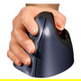 Evoluent Ratón Vertical Inalámbrico BakkerElkhuizen4, Mano Derecha, Laser, 2600 DPI, Negro Azul