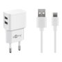 Goobay USB-C Dual Ladeset 2,4 A blanco