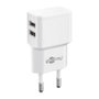 Goobay USB-C Dual Ladeset 2,4 A blanco