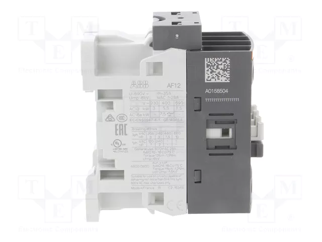 ABB AF Contactor 3-polar 12A NO x3 ABB AF Contactor 3-polar 12A NO x3