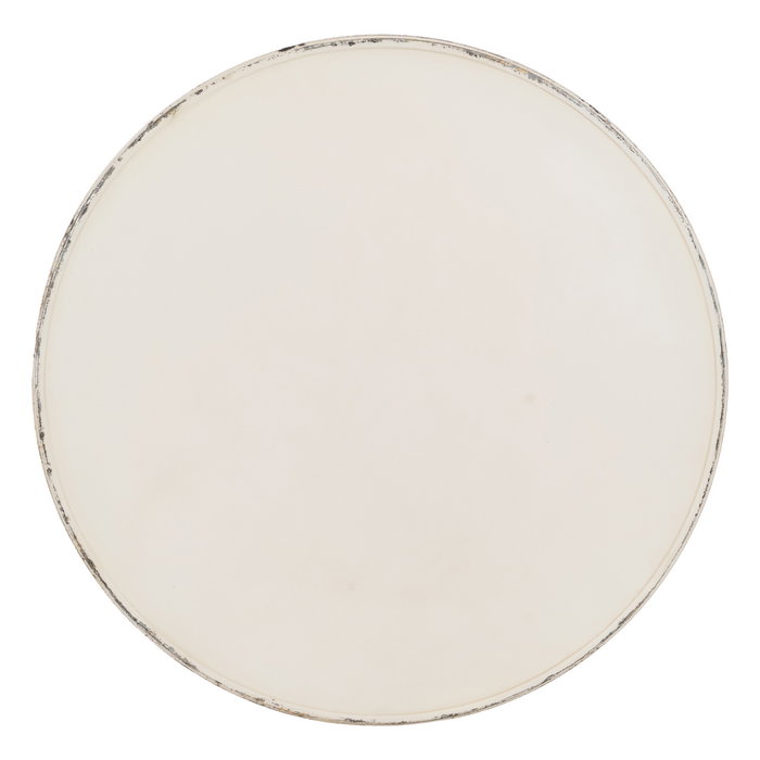 Mesa Auxiliar Crema Metal 70 X 70 X 75 cm