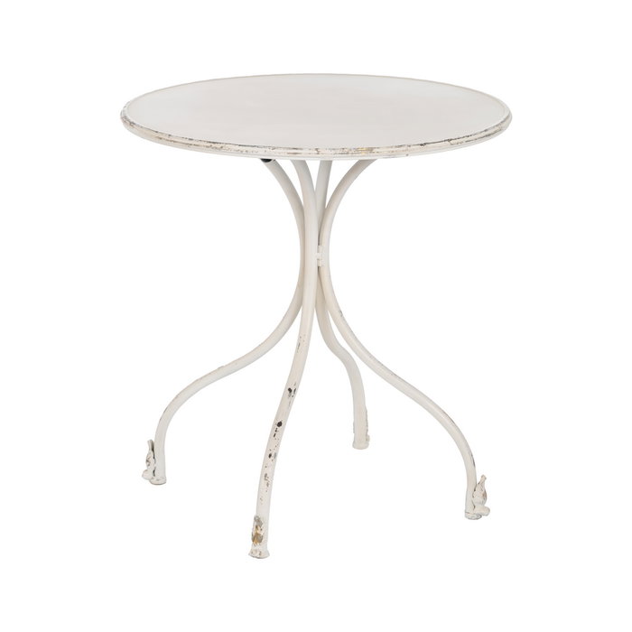 Mesa Auxiliar Crema Metal 70 X 70 X 75 cm