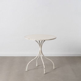 Ixia Mesa Auxiliar Crema de Hierro 70 x 70 x 75 cm