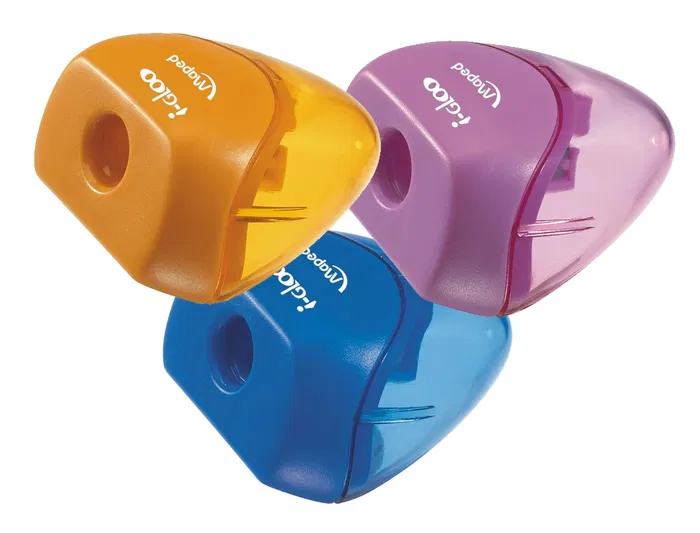 Maped Sacapuntas Plástico Ergonómico Iglu 1 Uso Colores Surtidos con Depósito para Virutas