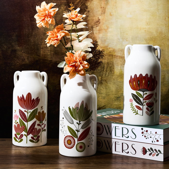 Home Deco Factory Jarrón Heritage Floral