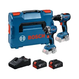 Bosch Professional Combo 18V - GSR 18V-65 + GDR 18V-215 + 2 Baterías GBA 5.0 Ah + GAL 18V-40 + L-BOXX (0615A50090)