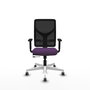 PIQUERAS Y CRESPO Silla de oficina Motilla con mecanismo Sincro/Traslack Morado y Negro