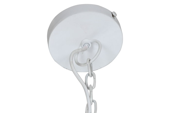 DKD Home Decor Lámpara de Techo de Hierro y Madera Blanca 58x58x71 cm DKD Home Decor Lámpara de Techo de Hierro y Madera Blanca 58x58x71 cm