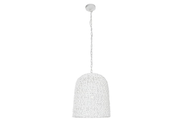 DKD Home Decor Lámpara de Techo de Hierro y Madera Blanca 58x58x71 cm DKD Home Decor Lámpara de Techo de Hierro y Madera Blanca 58x58x71 cm