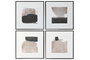 DKD Home Decor Set de 4 Cuadros Abstractos en Lienzo 59,5x59,5 cm