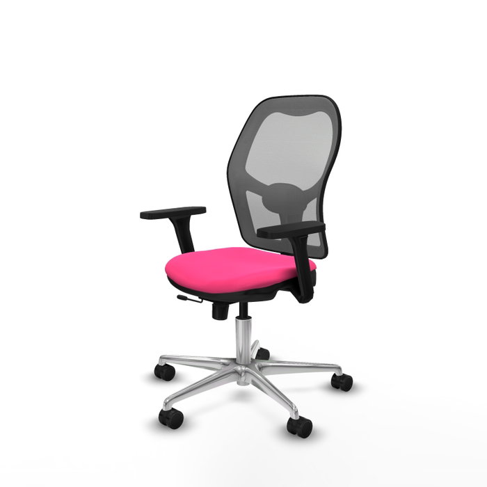 PIQUERAS Y CRESPO Silla de oficina Jorquera Rosa con mecanismo Sincro/Traslack