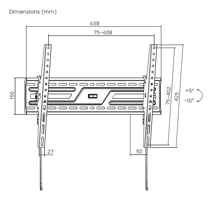 Aisens Soporte de Pared Inclinable WT86T-315 para TV de 37-86 pulgadas Aisens Soporte de Pared Inclinable WT86T-315 para TV de 37-86 pulgadas