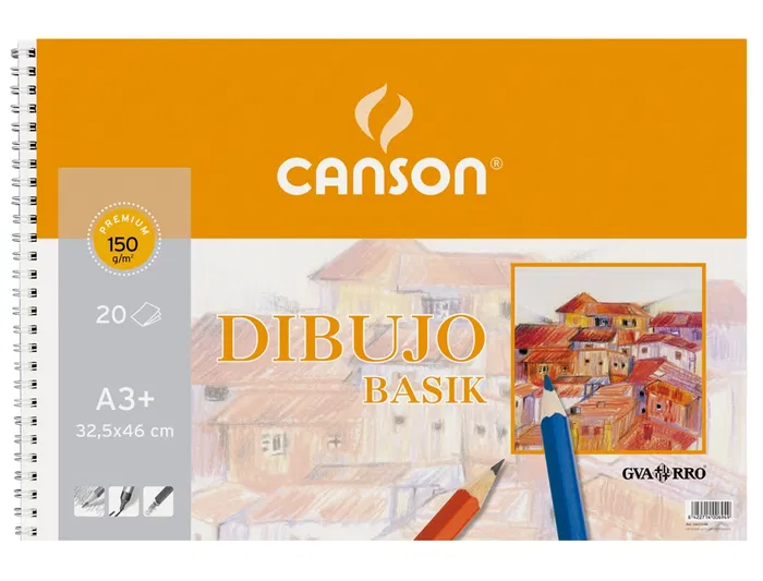 Canson Bloc Dibujo Basik DIN A3 32.5x46 cm 20 Hojas 150 gr/m2