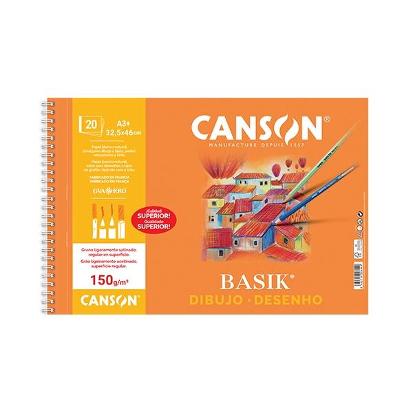 Canson Bloc de Dibujo Basik A3+ de 20 Hojas de 150 g/m²
