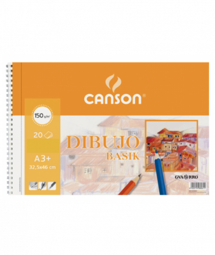 Canson Bloc de Dibujo Basik A3+ de 20 Hojas de 150 g/m²