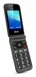 SPC Stella 3 - Teléfono móvil para personas mayores 4G, teclas grandes, pantalla 2.4", botón SOS, linterna, radio FM, 9 días de autonomía, carga USB-C, color Gris