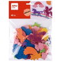 Apli Formas de Goma EVA Adhesiva Diseño Unicornios, Bolsa de 40 Unidades Surtidas